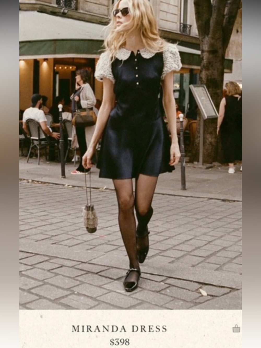 Doen Miranda dress in black, M